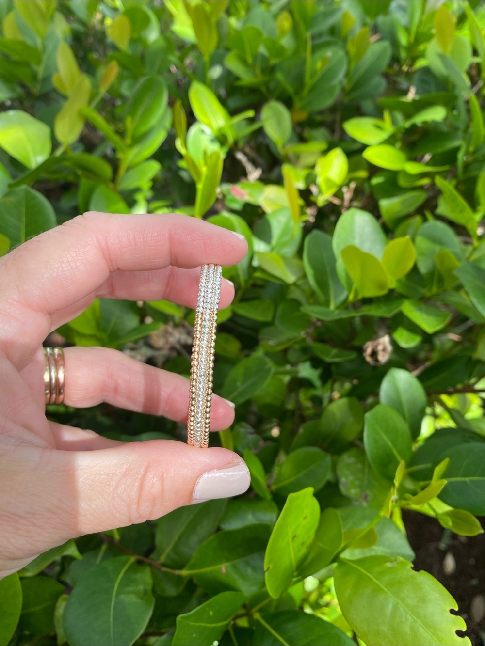 14K and sterling silver cord bracelet